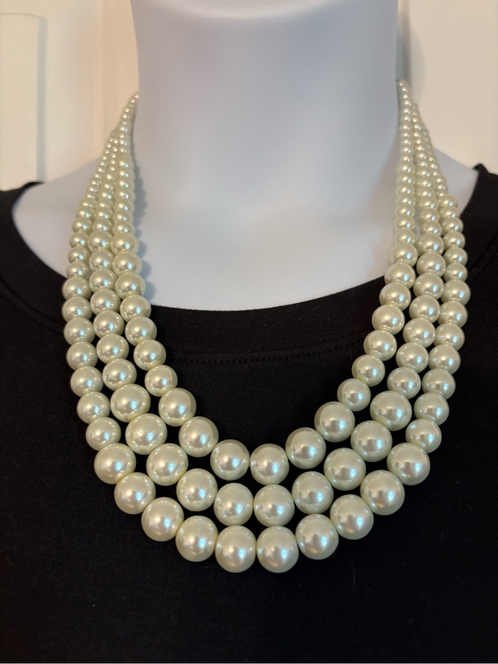Classic Ivory Pearl Multi-Strand Necklace
